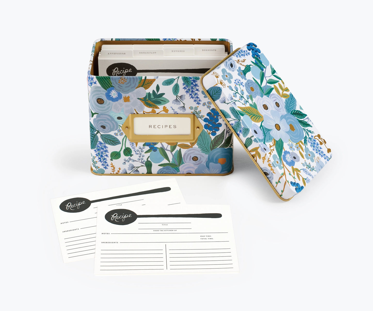 Rifle Paper Company Recipe Box - Garden Party Blue